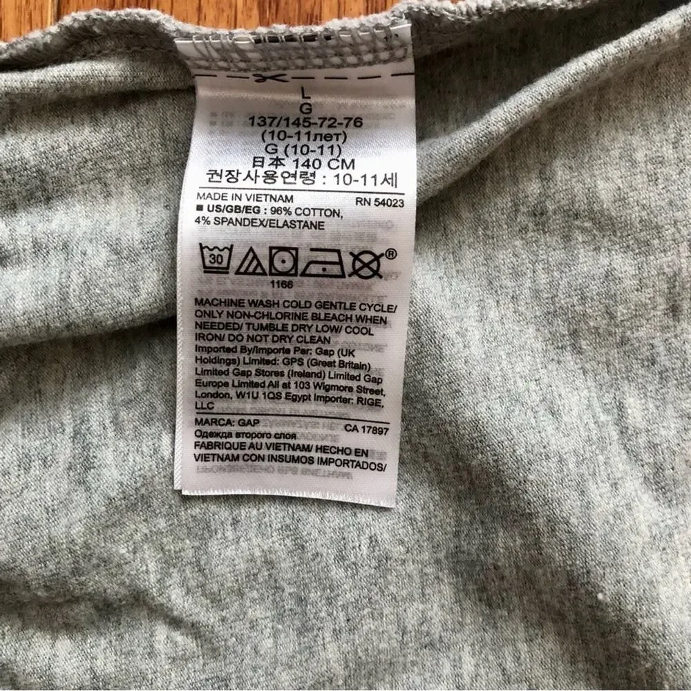 GAP Kids Casual Biker Cartwheel Heather Gray Elastic Waist Shorts Girl’s Size 10